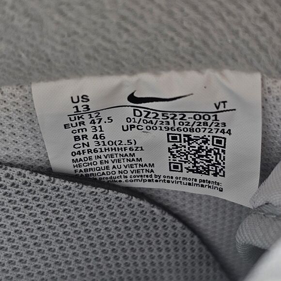 Nike Air Force 1 '07 LV8 Mens Size 13 Low Split Light Silver DZ2522-001 NEW - Picture 9 of 9